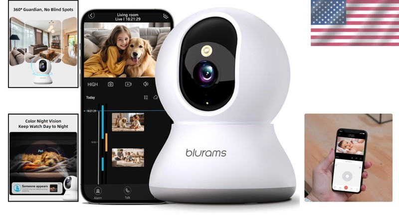 Baby and Pet Monitor - 2-Way Audio Indoor Security Camera with Night Vision gallery