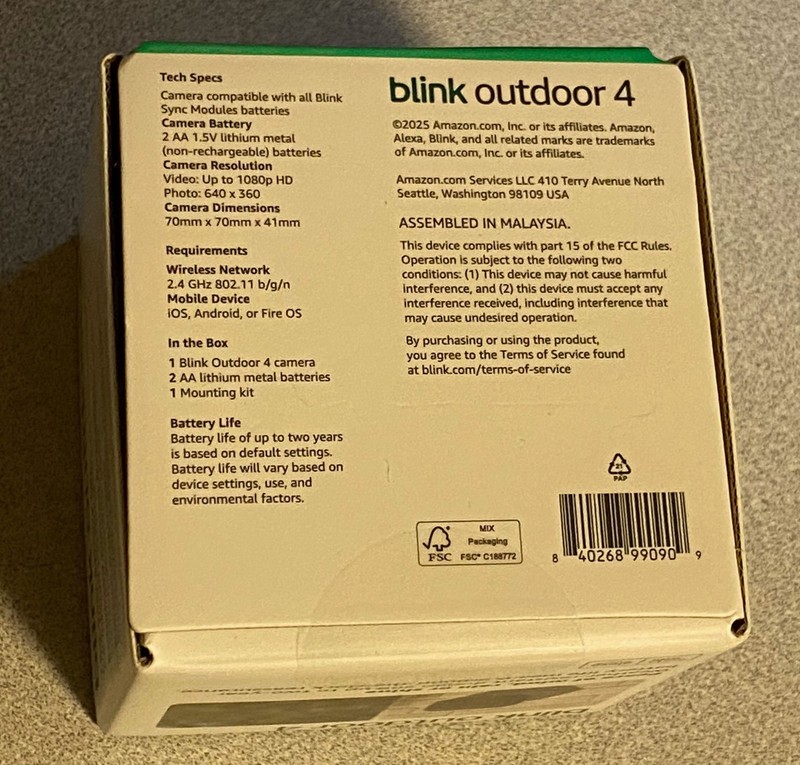 Blink Outdoor 4 One Camera Add-On Brand New Sealed B0B1N7LJD3 840268990909 gallery