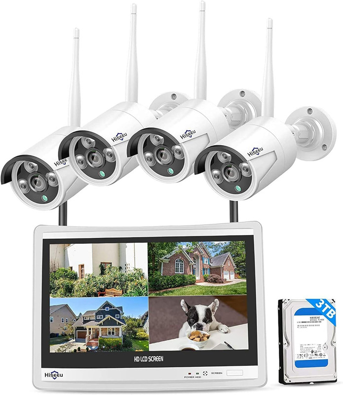 [16CH Expandable] Home Security System, 24/7 Recording 5MP Wired Plug-In Powere