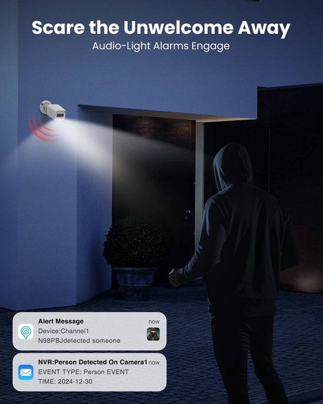 Camstro 4K PoE Security IP Camera 8MP Color Night Vision Outdoor Two Way Audio gallery