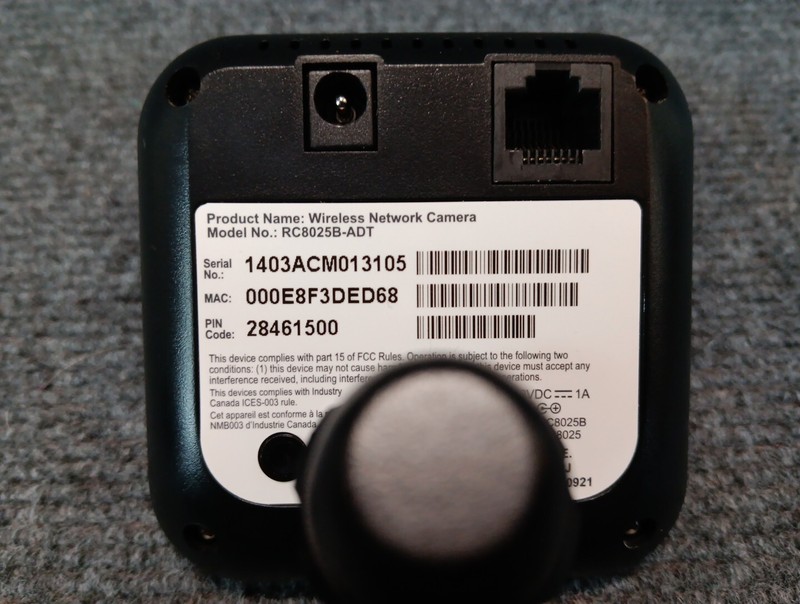 ADT WIRELESS NETWORK CAMERA RC8025B-ADT POWER CORD INCLUDED gallery