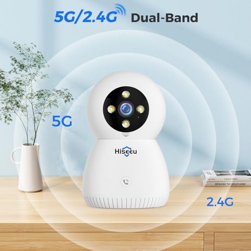 5MP Indoor Security Camera - PTZ 360° Pet/Baby Monitor, Night Vision, 2-Way Audi gallery