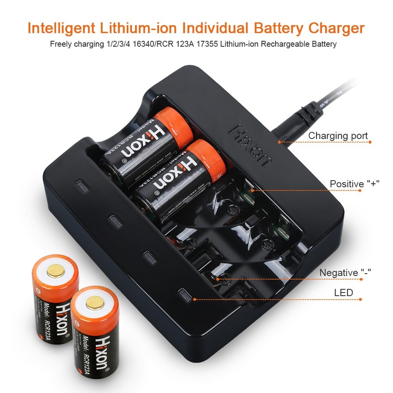 Hixon 8Pack 3.7V Rechargeable CR123A Batteries & Charger for Arlo Camera gallery
