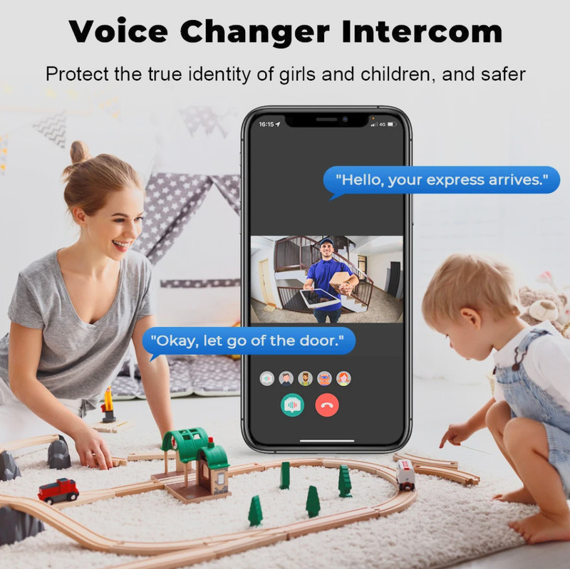 Tuya Smart WiFi Video Doorbell Wireless Camera 2-Way Audio IR Night Vision gallery