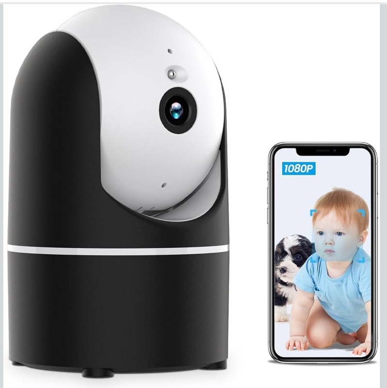 Indoor Smart Home Security Camera with Starlight, 1080P HD Pet Camera
