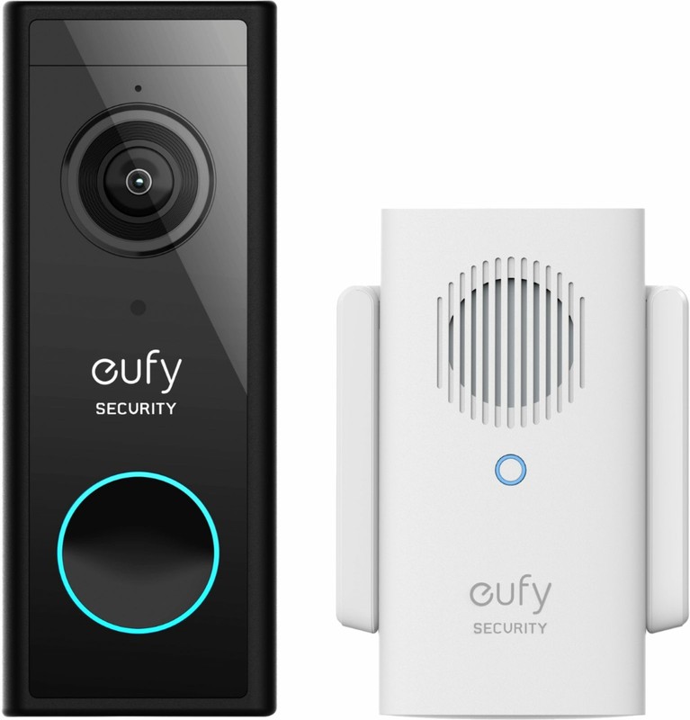 eufy Security – Smart Wi-Fi Video Doorbell 2K Battery Operated/Wired with Chi…