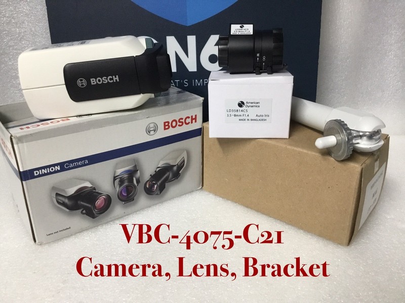 Bosch VBC-4075-C21 Surveillance Color Camera W/720TVL 3.5-8mm Mount Bracket NEW!