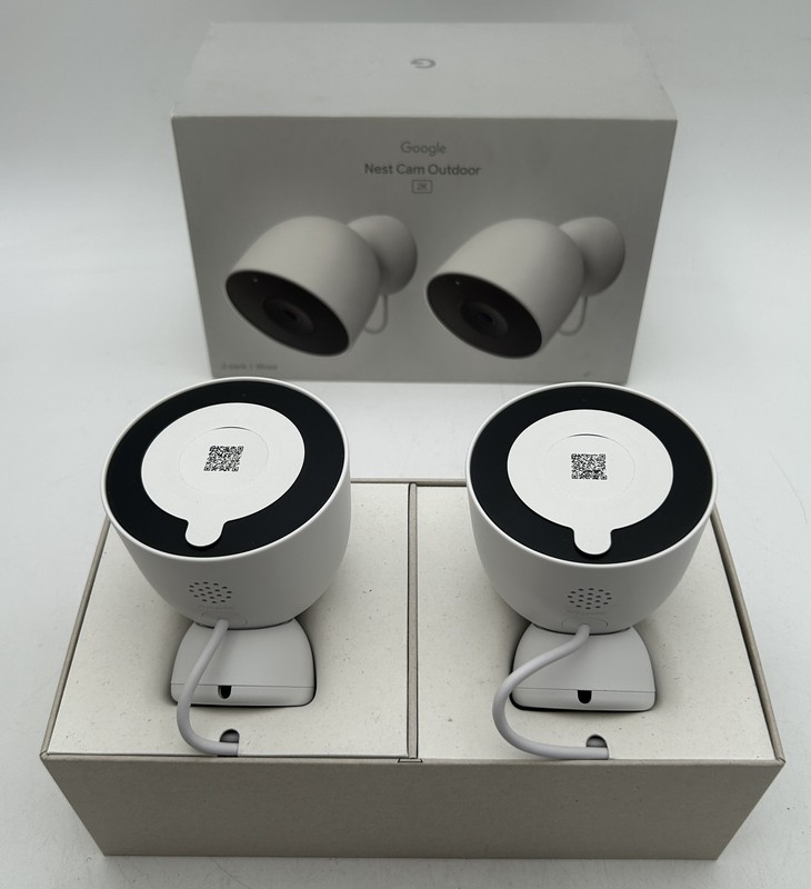 Google Nest Cam Outdoor Wired 2nd Gen Security Camera 2-Pack