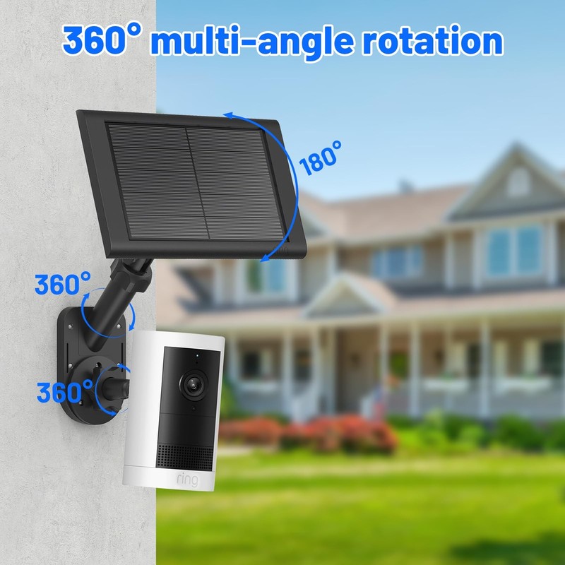 Universal 2in1 Wall Mount for Solar Panel & CameraCompatible with Ring Stick ... gallery