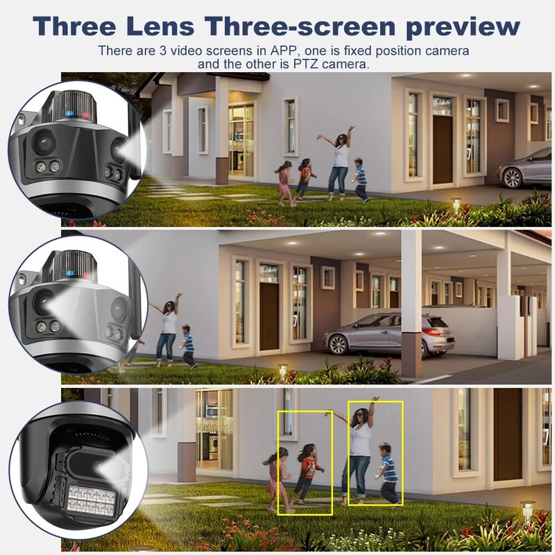 6K HD WIFI IP Camera Outdoor PTZ Auto Tracking CCTV Security Night Vision Camera gallery