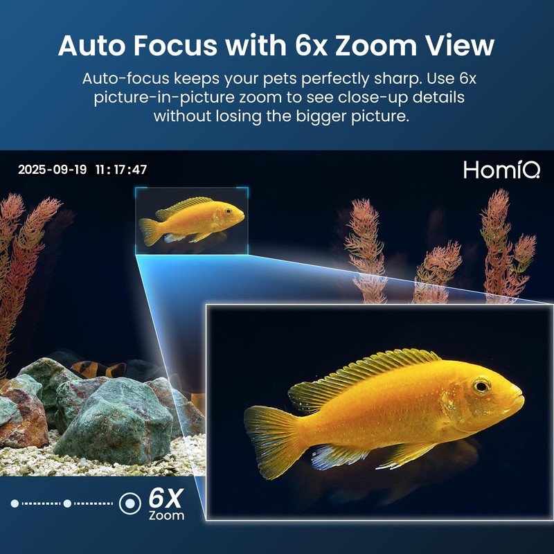 3MP 2K Aquarium & Terrarium Pet Camera.Install &Close-Focus Lens for Fish,Liz... gallery