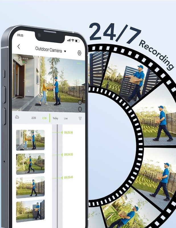 Camaras De Seguridad Wifi Inalambricas 1080P Con Sensor Movimiento Para Exterior gallery