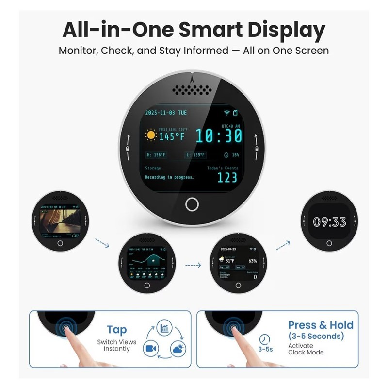 SOLIOM 5MP Window Camera with LCD Touchscreen,Indoor Camera for Home Security Ou gallery