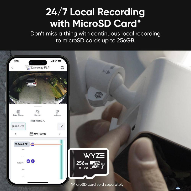 Wired Outdoor Wi-Fi Floodlight Pro Home Security Camera with 2K Resolution, App gallery