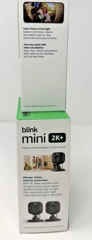 Blink Mini 2K+ Cameras Indoor/Outdoor & Wireless Video Doorbell 2K Newest Models gallery