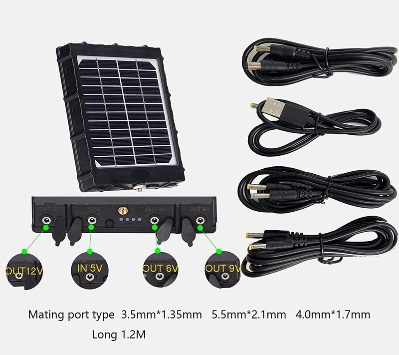 Trail Camera Solar Panel Charger 12V Trail Camera 8,000mAh Lithium Battery gallery