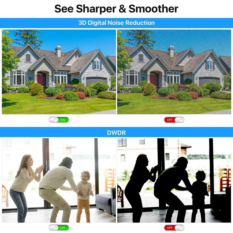 ZOSI 4 Pack 2MP 1080p HD TVI Home Security Camera Outdoor Indoor 1920TVL 24PCS gallery