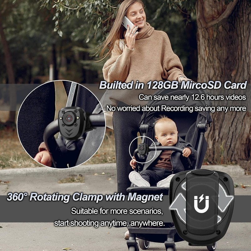 Camara De Cuerpo HD Con Grabacion De Audio Y Video Vision Nocturna Usable NUEVO. gallery