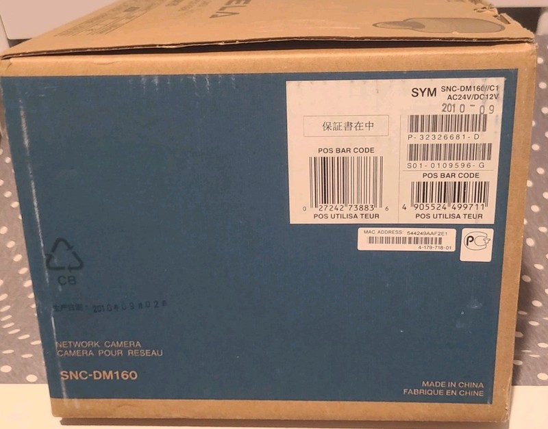 Sony Ipela SNC-DM160 Surveillance Camera Open Box gallery