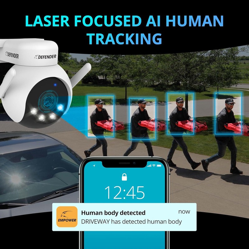 2K Light Bulb Security Camera 360° Motion Tracking 24/7 Wireless Night Vision gallery