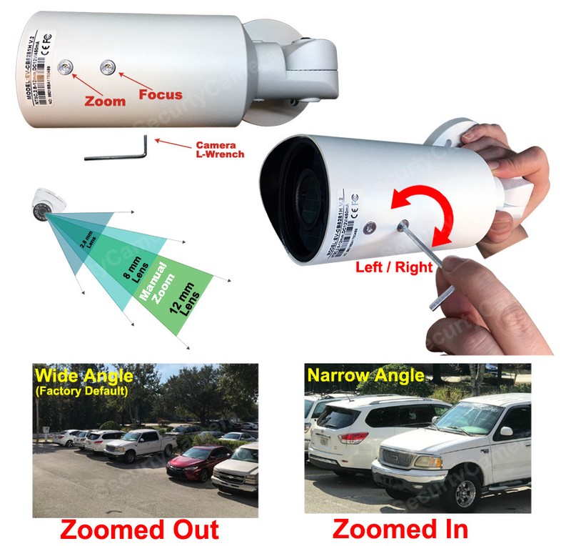HD Outdoor Night Vision Parking Lot CCTV Security Bullet Camera 2.8-12 Zoom Lens gallery