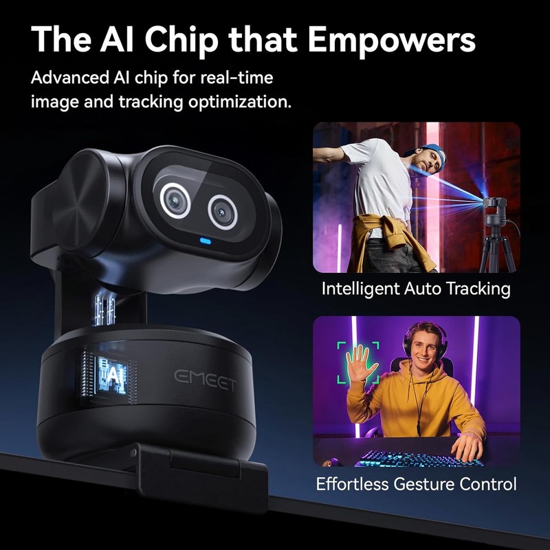 EMEET PIXY Dual-Camera Ai-Powered PTZ Camera 4K, AI Tracking, PDAF&AI Autofocus gallery