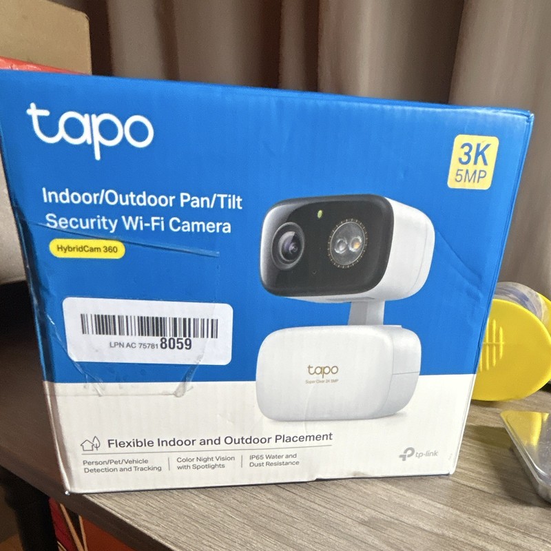 Tapo C225 3K 5MP Pan/Tilt Wi‑Fi Camera Night Vision Weatherproof Alexa/Google