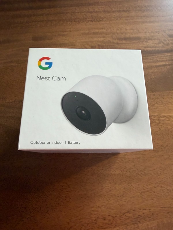 EUC Google Nest Battery Cam Outdoor and Indoor Camera – Snow