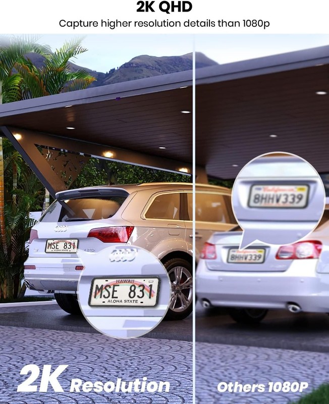AOSU 2K QHD Security Cam P1 LITE 2K Wi-Fi Color Night Vision Outdoor Brand New gallery