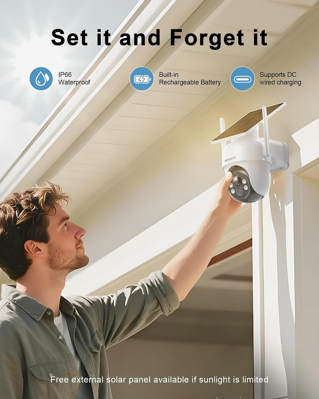 2K Solar Security Cameras Wireless 2 Pack ARCCTV gallery