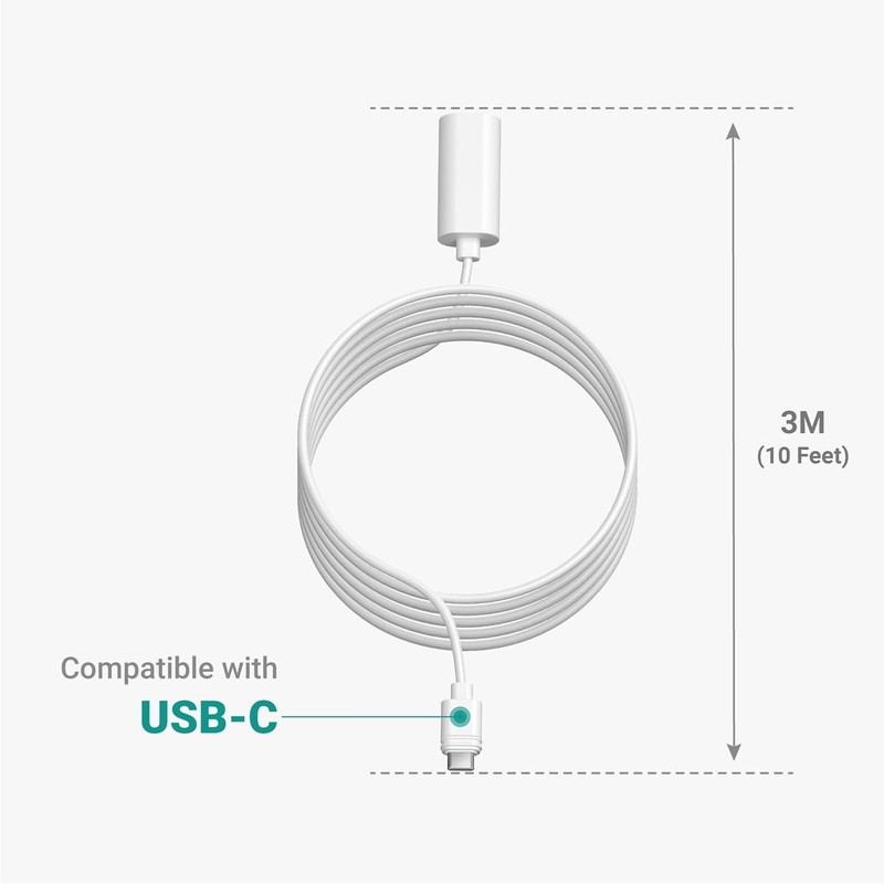TUSITA 10 ft.USB-C Extension Cable - Compatible with Ring USB-C Solar... gallery