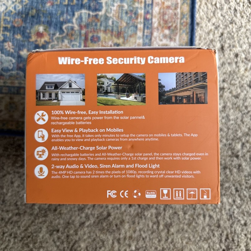 2PK Solar Camera 4MP Wireless Security Camera Outdoor Solar Battery Camera gallery