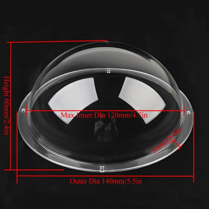 4.7 Inch Acrylic Transparent Clear Dome Cover Housing Pet Dog Fence Window Sk... gallery