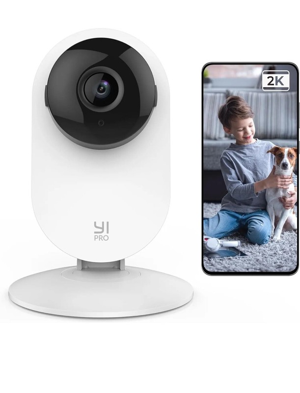 YI Pro 2K Home Security Camera, 2.4Ghz Indoor Camera with Person, Vehicle, Smart