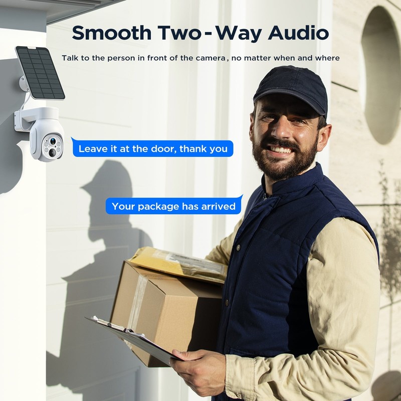 CAMCAMP 4MP Wireless Solar Security Camera System Humanoid Detect 10CH NVR+500GB gallery