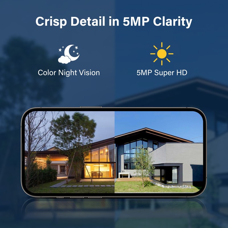 5MP Indoor Outdoor Security Camera 2.4/5G WiFi Camera Wireless Two-Way Audio gallery