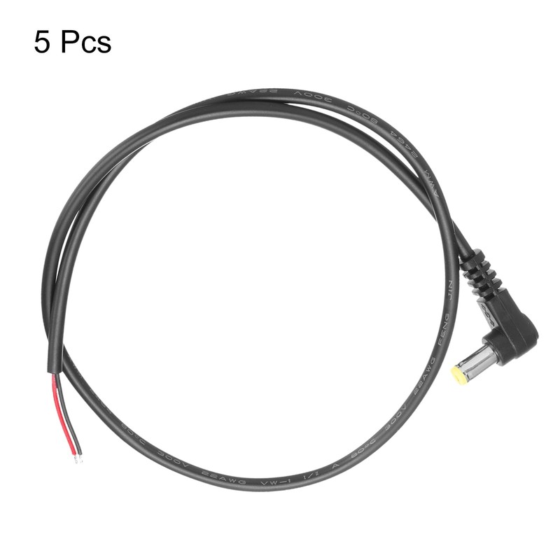 MECCANIXITY 5pcs Replacement 5.5mm x 2.1mm Right Angle 90 Degree DC 0.5m gallery