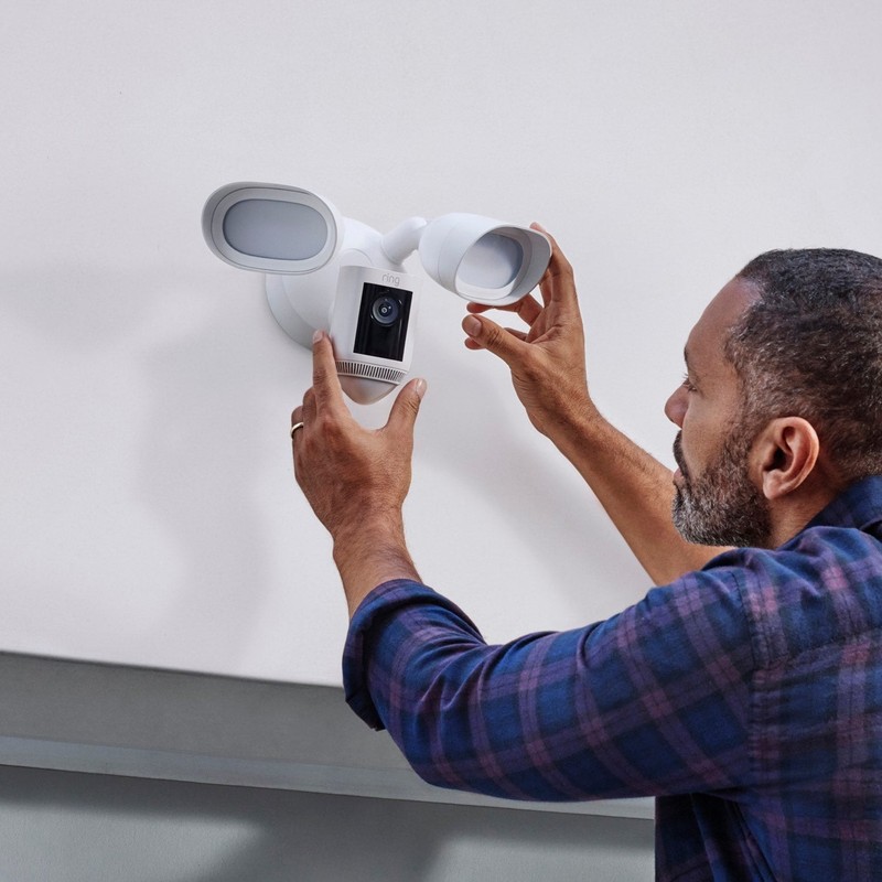 NEW! Ring Floodlight Cam Pro (2nd Gen) Wired White - Retinal 4K & 3D Motion gallery