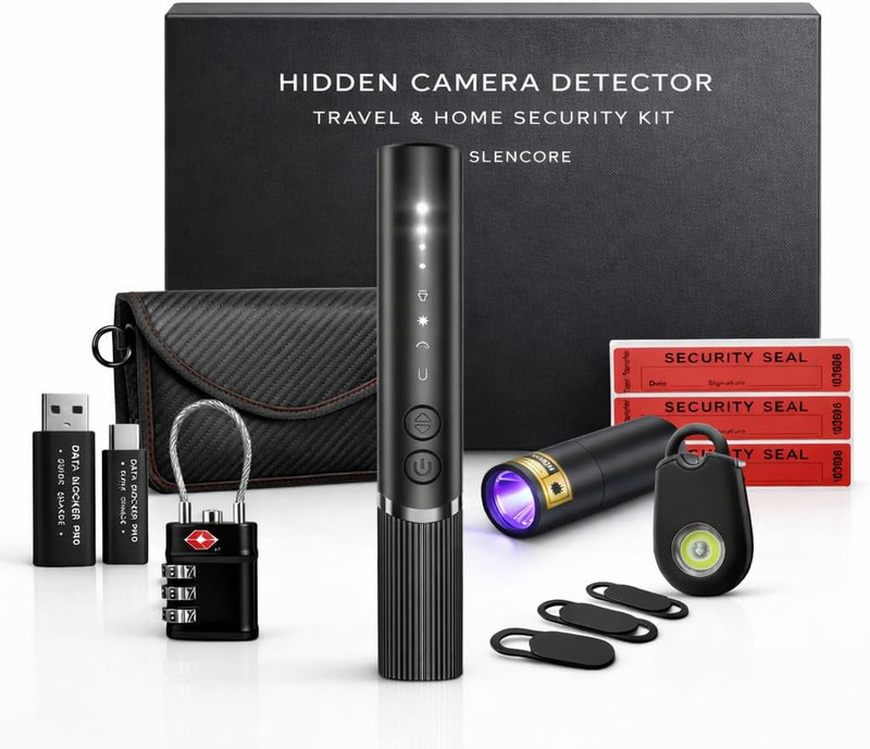 Travel Privacy Protection Kit: Hidden Camera & GPS Tracker Detector Set