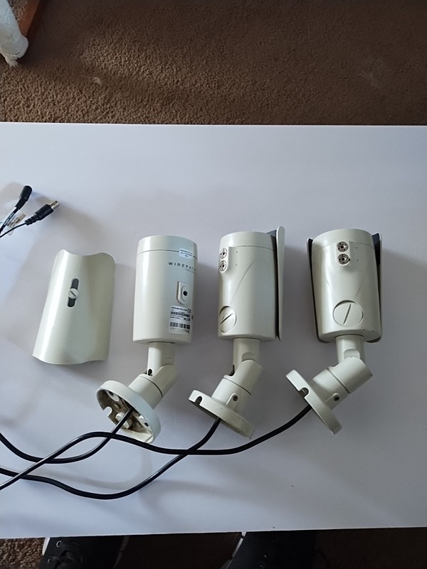 WirePath (3PC) Security Cam WPS-550-BUL-A-WH Bullet Surveillance