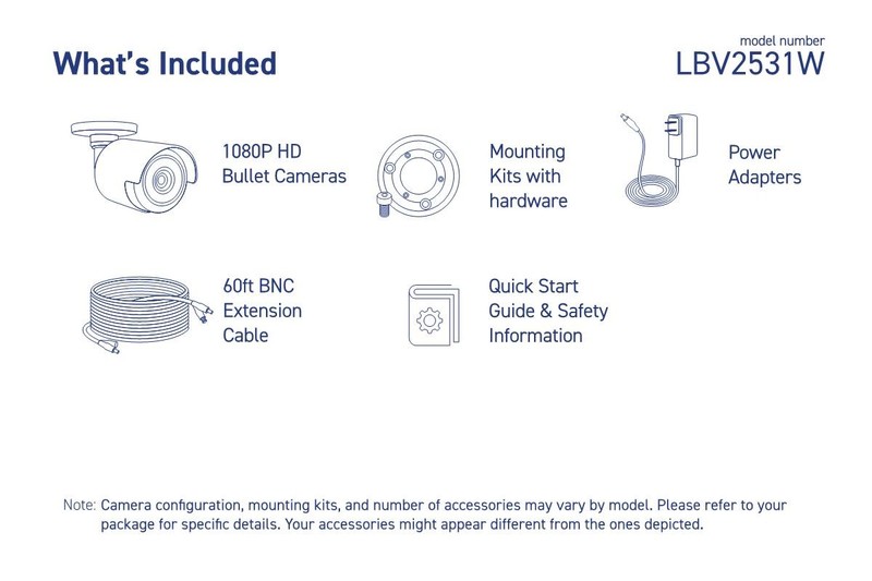 Lorex LBV2531 1080p HD Analog Security Bullet Camera, 130ft NV, White gallery