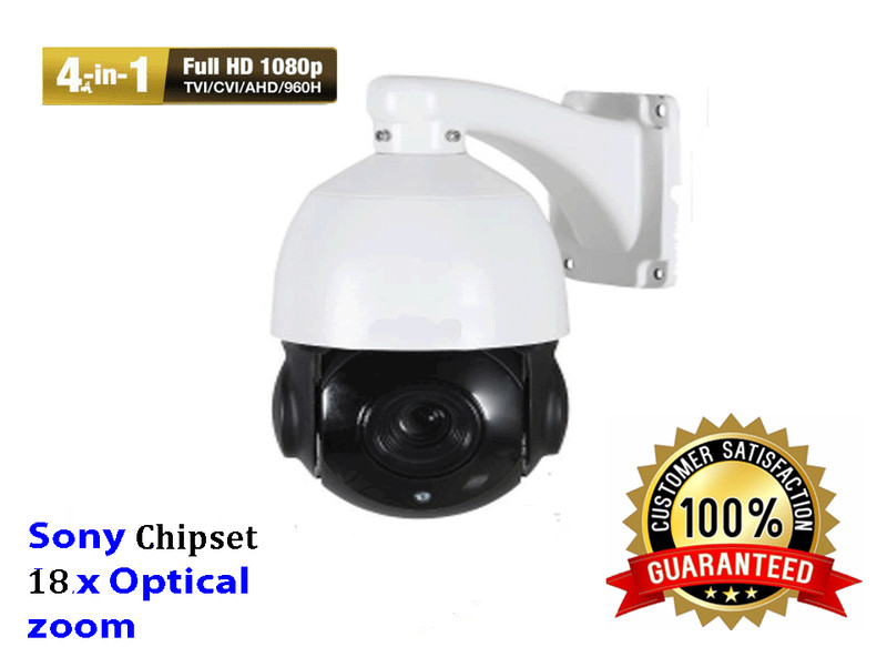 1080P 2.4M Sony chipset IP66 OSD 1920x1080P 18x Optical Zoom PTZ Security Camera