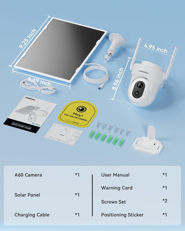 24/7 Recording Solar Security Cameras Wireless Outdoor, 9W Solar Panel, 2K AO... gallery