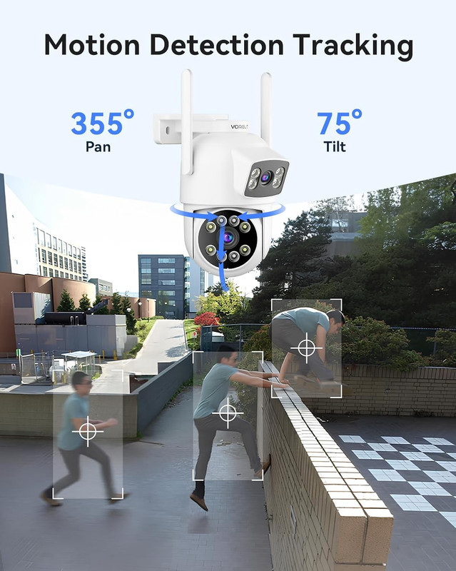 Wireless Security Camera System with 12" Monitor & 4 Dual Lens Cameras gallery