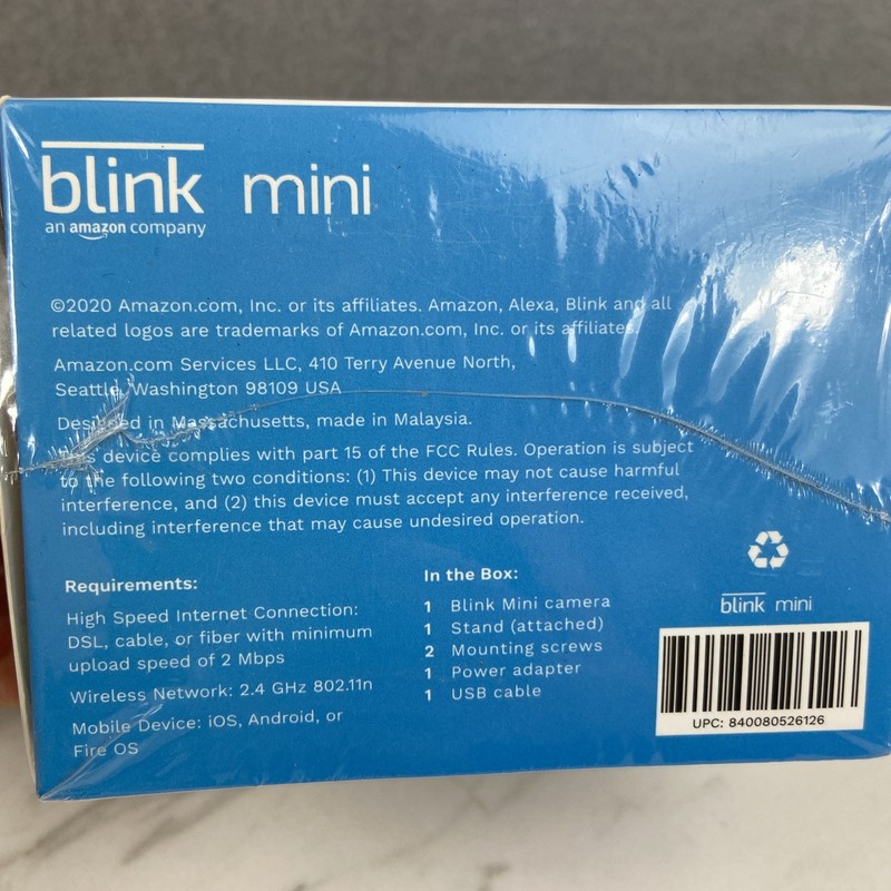Blink Mini Indoor Plug-In Live HD Smart Security Camera New Sealed gallery