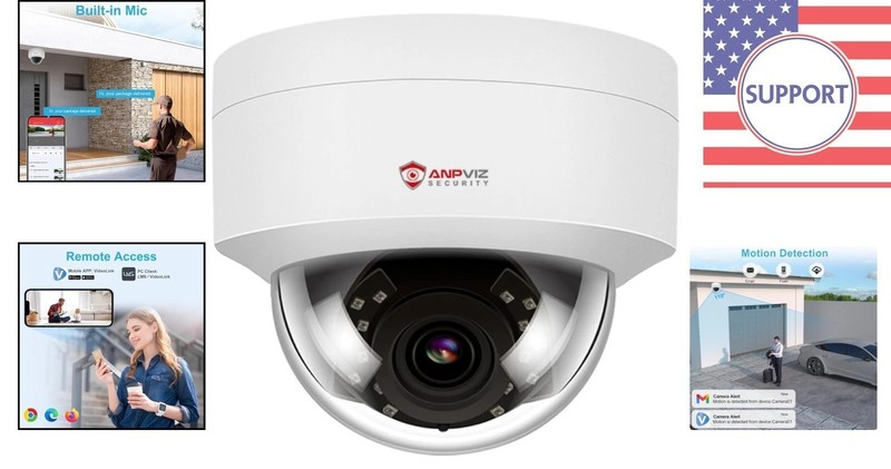Advanced 4MP PoE Dome Camera - Indoor/Outdoor, Motion Detection, Night Vision gallery