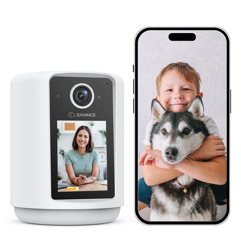 SANNCE 3MP Baby Monitor Camera 2.4″ Screen Pan Tilt 2-Way Video Call Night Visio