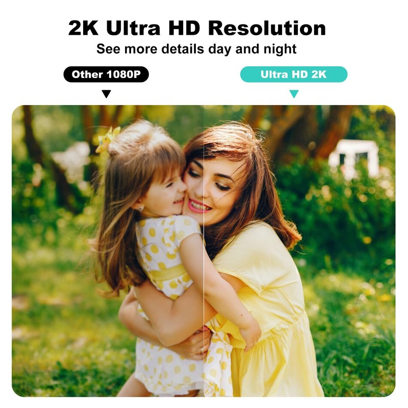 2K UHD Smart Wireless Security Camera Indoor Outdoor Battery Color Night gallery