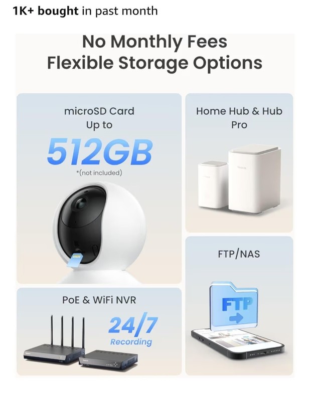 Reolink E1 4MP 360° PT WiFi Security Camera Indoor Crying Detection AutoTracking gallery