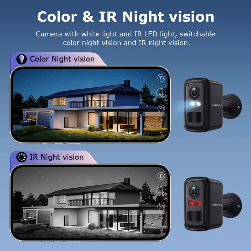 SHIWOJIA 5MP Solar Battery PTZ IP Camera with Night Vision and Two-Way Audio gallery